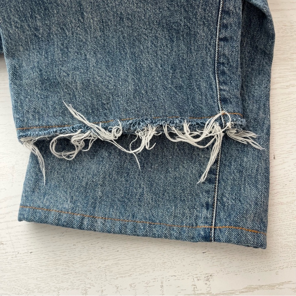 Aritzia Denim Forum The Farrah Hi-Rise Wide Jean Size 24 Into The Bleu Light - Picture 6 of 11